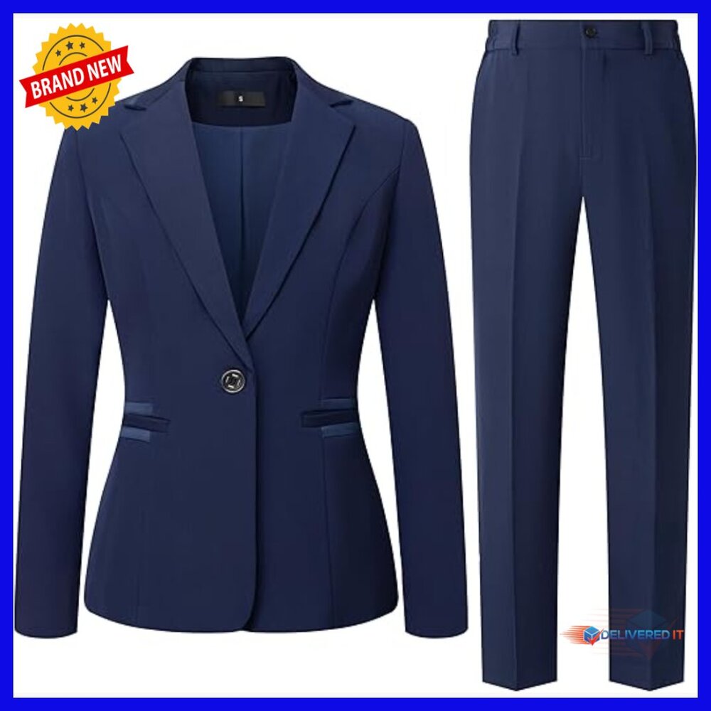 Women's 2 Piece Suit Set Blazer Pants Business Casual Office Attire